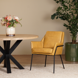 CognaclerenindustriledesigneetkamerstoelMix-GranadaleerAmbercognacleer