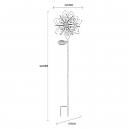 GloboLEDgrondspieslamp36571bloemwindgongmetaal