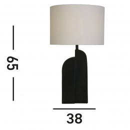SearchlightPerthtafellampwitzwartHoogte65cmTextielhars