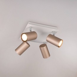 TrioLightingMarleyplafondspotbruinlichtgrijs24x24cm4-lampsmetaal