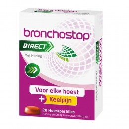 2xBronchostopHoestpastillesDirectMetHoning20stuks