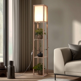 LindbyvloerlampBirtahoutkleurigwitplankhout