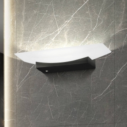 FISCHERHONSELLEDwandlampBowlTWCCTbreedte30cmzwart