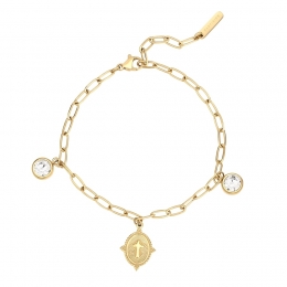 EASTSIDEArmbandKruisvanEdelstaalinGoudkleurig