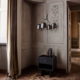 GubiKroonluchterHoward4-lamps66cmbrons