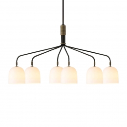 GubiKroonluchterHoward6-lamps134x73cmbronswit