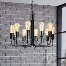 LamkurKroonluchterMalou10-lampszwart