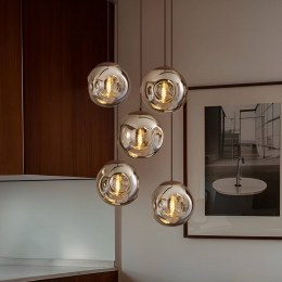 LindbyhanglampValentinaglasrookgrijsrond5-lamps