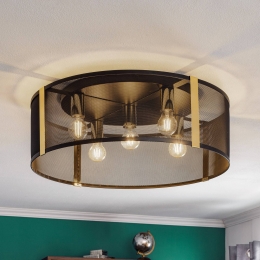 LuminexPlafondlampLaviniagoudenstrips5-lamps