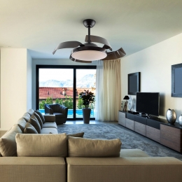 SchullerValenciaPlafondventilatorEnzometLEDdimbaarCCTzwart