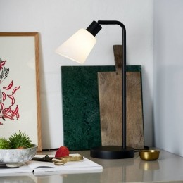 NordluxMollitafellamphoogte46cmzwartglasmetaal