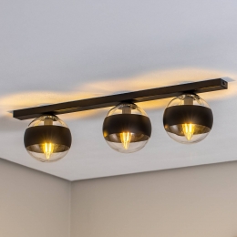 EMIBIGLIGHTINGPlafondlampLinearzwarthelder3-lamps