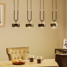 EMIBIGLIGHTINGHanglampLinearzwarthelder4-lamps