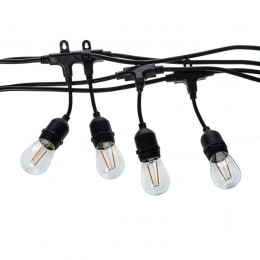 Eko-LightBuitenlichtkettingGarlandazwartIP4410m10-lamps