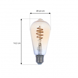 LUUMRSmartLEDlampE27ST64amber49WTuyaWLAN