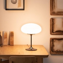 GUBIStemlitetafellampzwart-chroom42cm