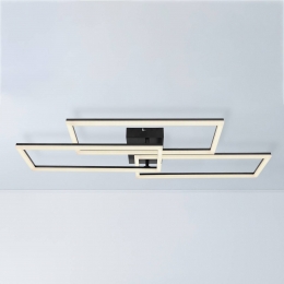 GloboLEDplafondlampTiny3-lampsrechthoekenzwartCCT