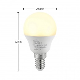 LindbyLEDlampE14G4545W3000Kopaalsetvan10