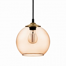 SolbikaLightingHanglampBallglazenbolkaplichtbruin20cm
