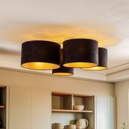 EulunaLodgeplafondlamp4-lampszwartgoud