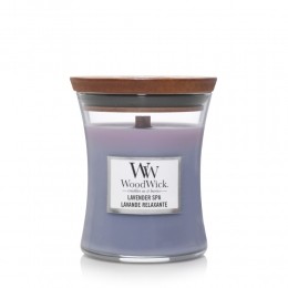 WoodWickGeurkaarsMediumLavenderSpa275gr