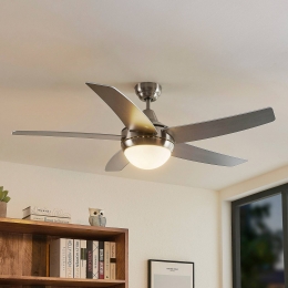 LindbyPlafondventilatormetverlichtingAurayastilstaal