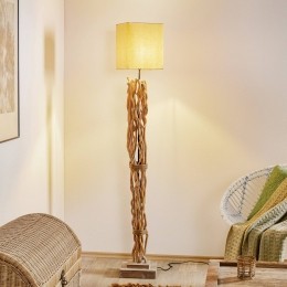ONLIVloerlampMaricametstoffenkapenhoutenelement