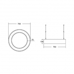 BRUMBERGBiroCirkelringomhoogomlaag75cm75Waanuitwit840