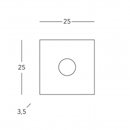 austroluxKolarzVierkanteplafondlampwitlengte25cmmetaal
