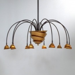 HollnderExclusieveLEDhanglampFontaineijzer-bruin-goud