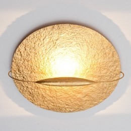 HollnderGoudkleurigeLEDplafondlampTrabant