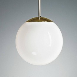 TECNOLUMENPendellampmetopaalbol35cmmessing
