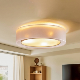 EulunaTibuplafondlamptextiel50cmaardkleurig