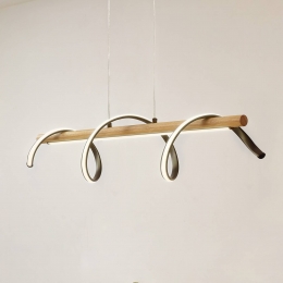 LindbyLEDhanglampSpiraalizwarthoutlengte95cm