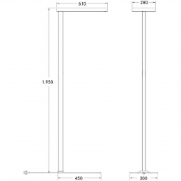 BRUMBERGAdreaLEDvloerlampmicroprismatisch
