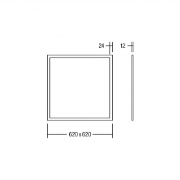 BRUMBERGAilisLEDpaneel62x62cmopaal3000K