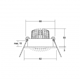 BRUMBERGLEDinbouwspotTirrel-Rdimbaarmataluminium