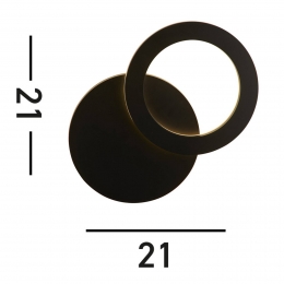 SearchlightHydeLEDbuitenwandlampzwart21cmaluminiumindirect