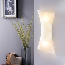 LindbywandlampEbbahoogte39cmwitalbastglas