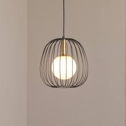 SIGMAHanglampBellS24cm1-lampzwartgoudwit