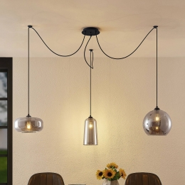 HanglampLucandeZyli3-lampsrookgrijsglas