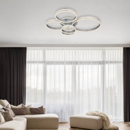 GloboRubioLEDplafondlamplengte114cmgrijsCCT5-lamps