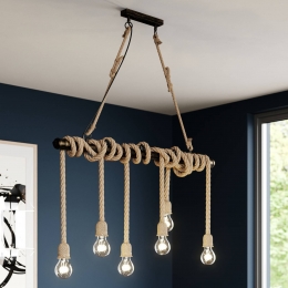 LindbyhanglampHajo100cm6-lampstouwpendel