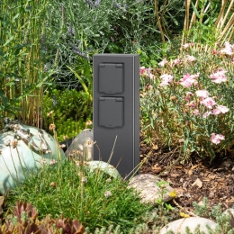 LCDBuiten-stopcontactzuil0172-voudiggrafiet