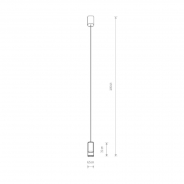 NowodvorskiLightingHanglampCylinderhelderzwarthoogte15cm