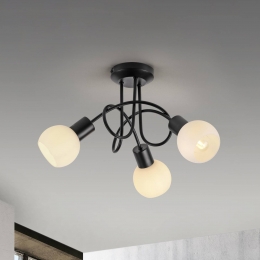 JUSTLIGHTGmbHJUSTLIGHTLokiplafondlamp3-lampsrondzwartijzer