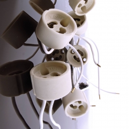 Deko-LightGU10fittingkeramischwitkabel15cmmax35W