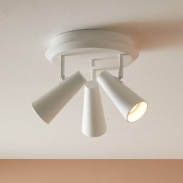 MarksljdPlafondlampCrestvanmetaalwit3-lamps