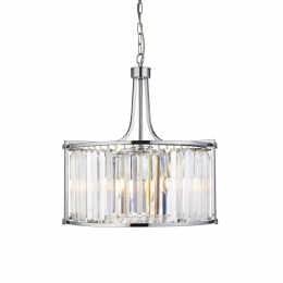 SearchlightVictoriahanglampchroomkleurigkristalglas50cmE27