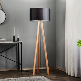 QuitanivloerlampArimbeukenzwartchintzdriepoot